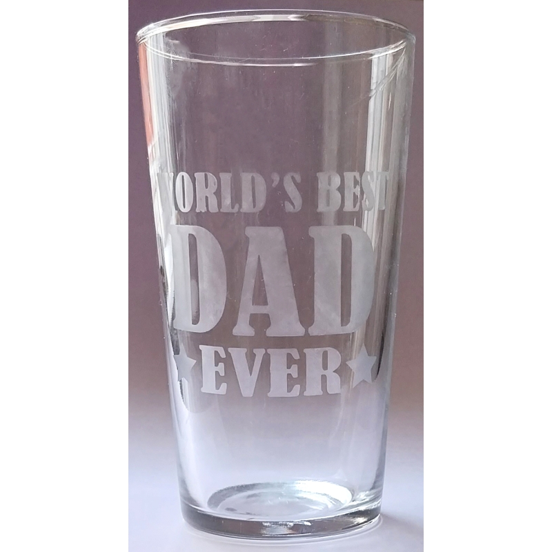 Worlds Best Dad Glass